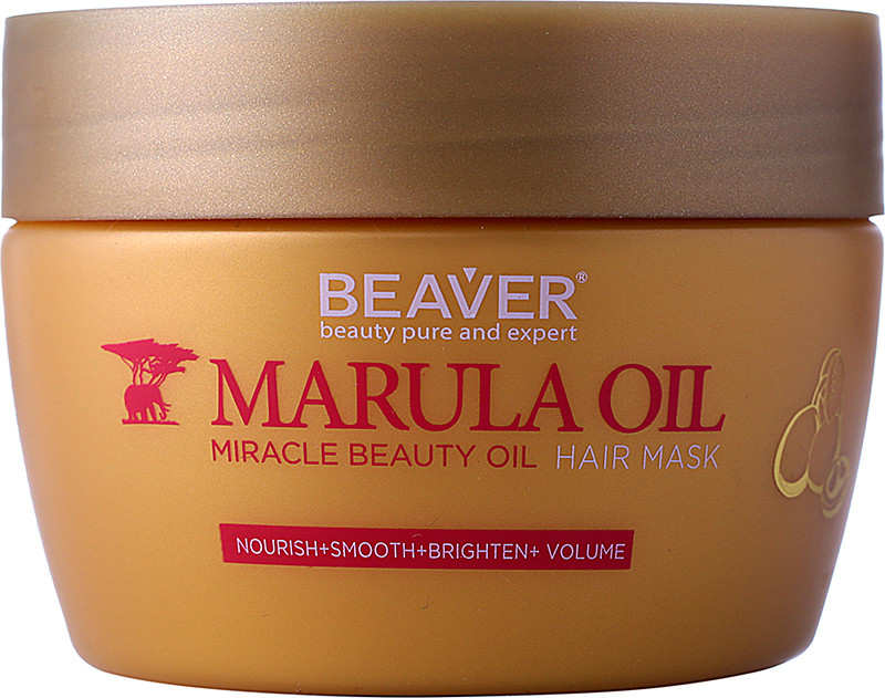 Маска для глубокого питания поврежденных волос с маслом Марулы Beaver, 250 мл