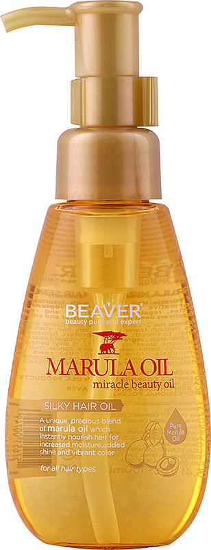 Шовкова олія для волосся з Марулою для глибокого зволоження та блиску Beaver, 100 мл