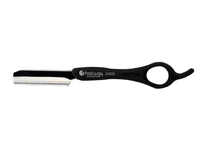 Hairway Бритва филировочная с лезвием черная 24003*