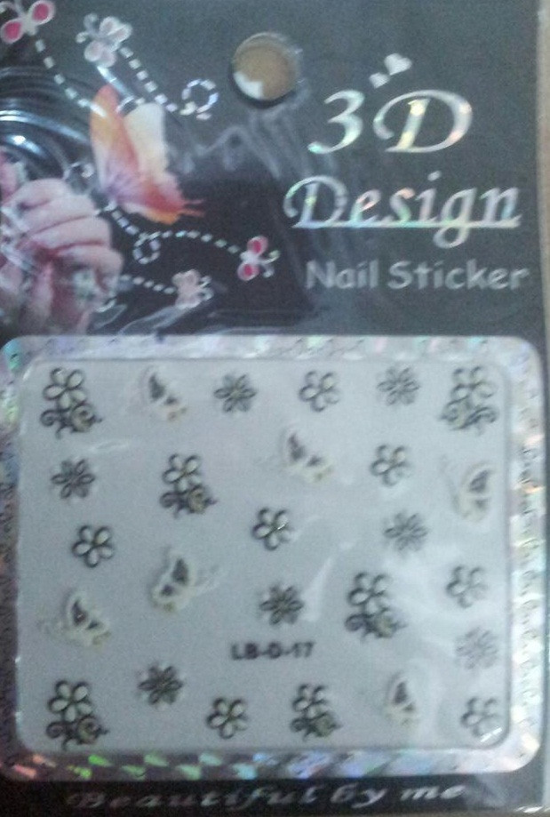 Наклейки на ногти 3D LB-D Design Nail Stiker