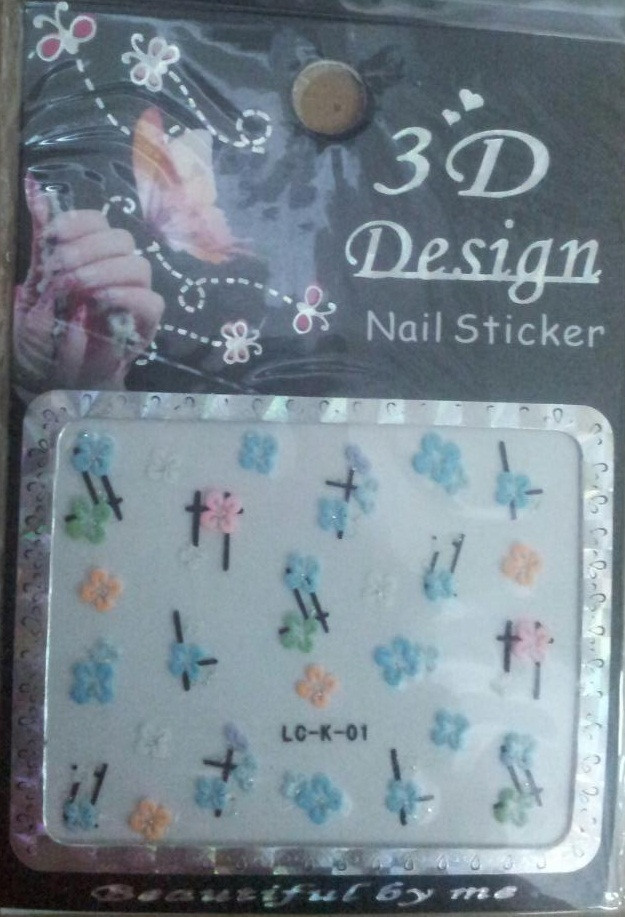 Наклейки на ногти 3D LC-K Design Nail Stiker