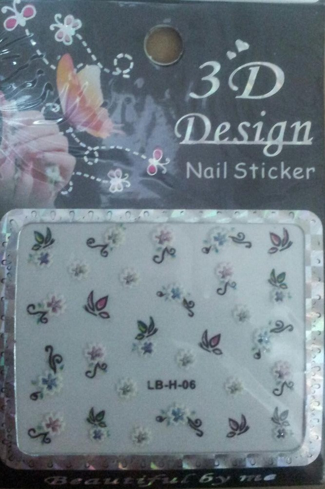 Наклейки на ногти 3D LB-H Design Nail Stiker