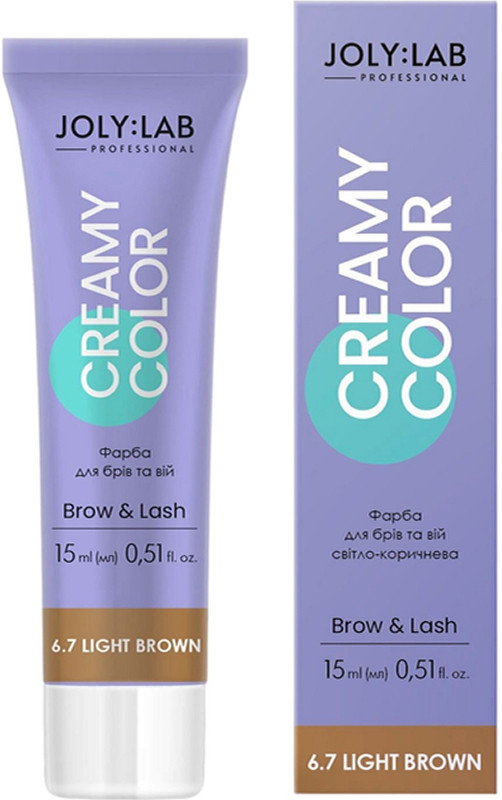 Фарба для брів та вій світло-коричнева Creamy Color Joly:Lab, 15 мл