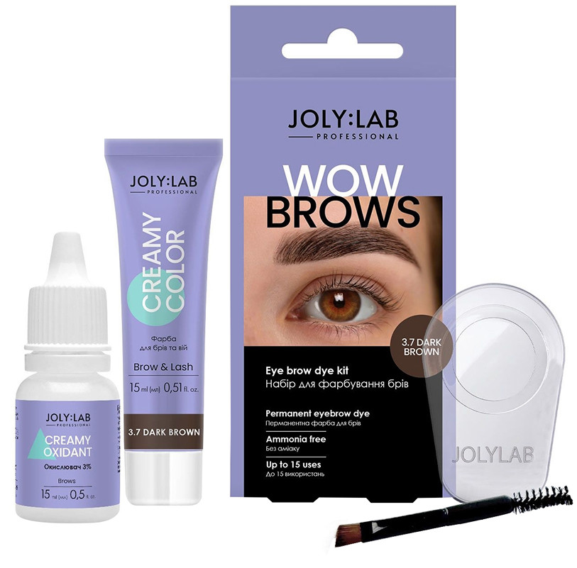 Набір для фарбування брів Wow Brows 3.7 Dark Brown Joly:Lab