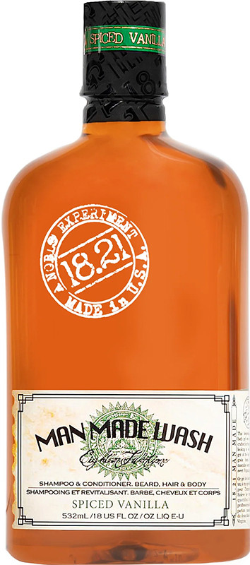 Шампунь, гель для душа и кондиционер 3-в-1 Spiced Vanilla 18.21 Man Made, 532 мл