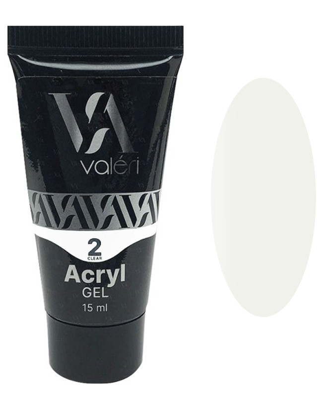 Акрил-гель для наращивания 02 Acryl Gel VALERI, 15 мл
