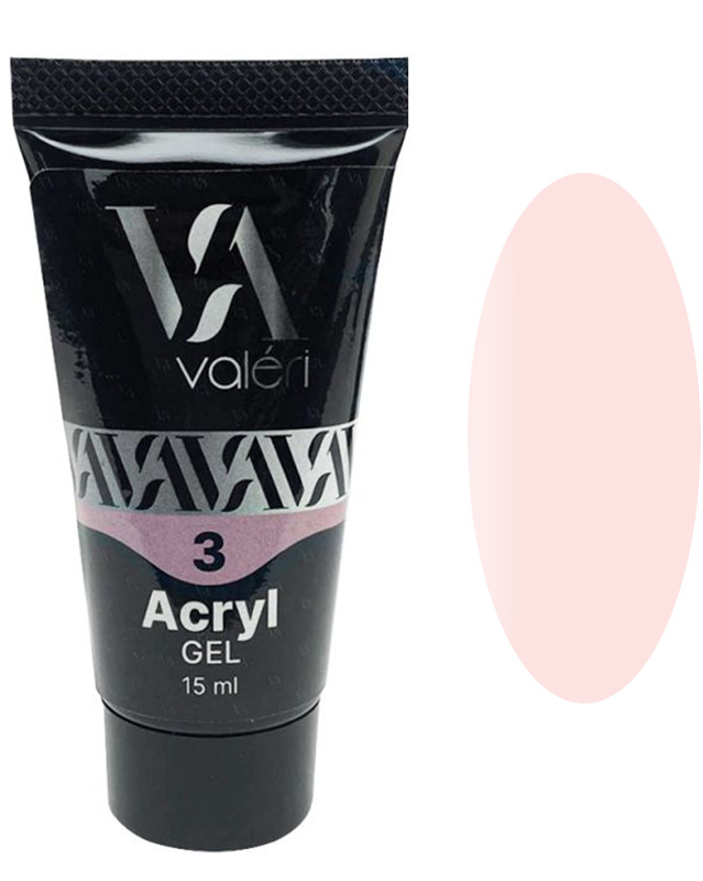 Акрил-гель для наращивания 03 Acryl Gel VALERI, 15 мл