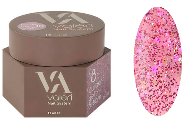 Гель для нарощування 18 Builder Gel Dream VALERI, 15 мл