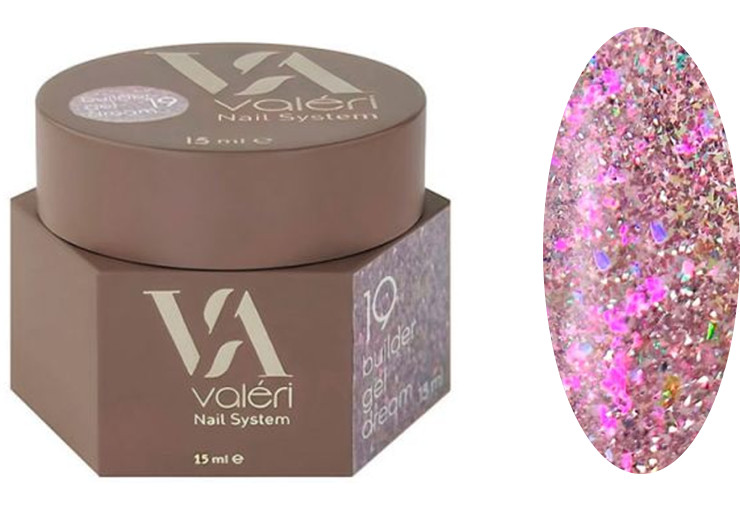 Гель для нарощування 19 Builder Gel Dream VALERI, 15 мл