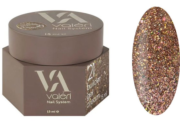 Гель для нарощування 21 Builder Gel Dream VALERI, 15 мл