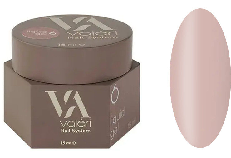 Жидкий гель для укрепления ногтей 06 Liquid Gel VALERI, 15 мл