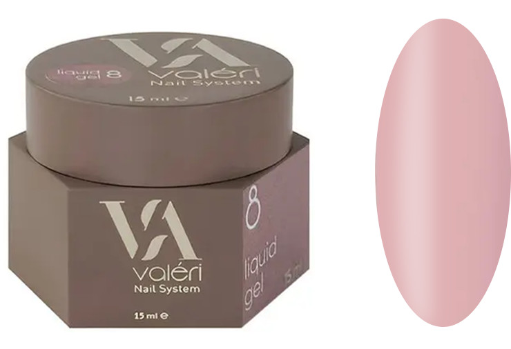 Жидкий гель для укрепления ногтей 08 Liquid Gel VALERI, 15 мл
