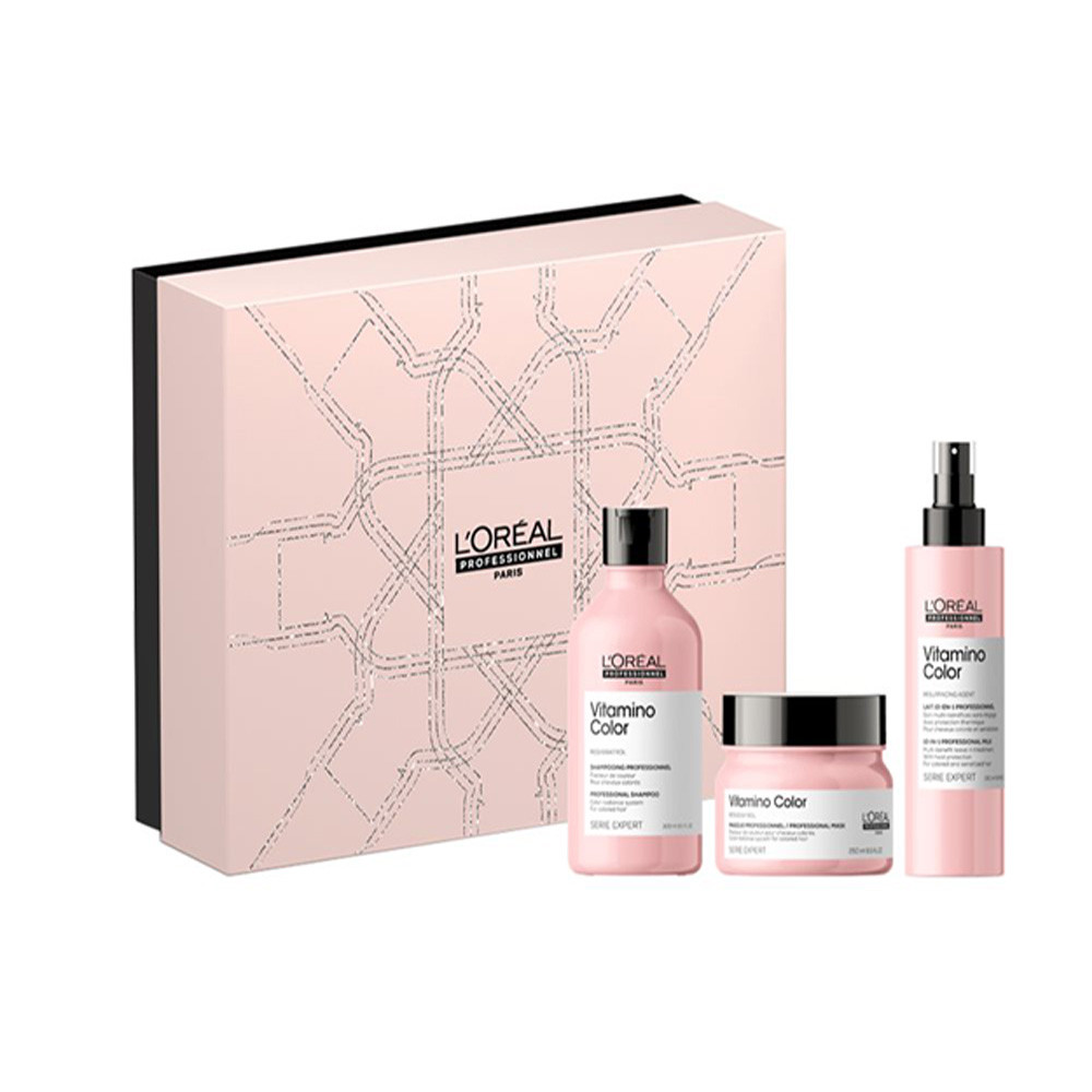 Набор шампунь + кондиционер + термо спрей Vitamino Color L’Oréal Professionnel Paris, 300х200х190 мл