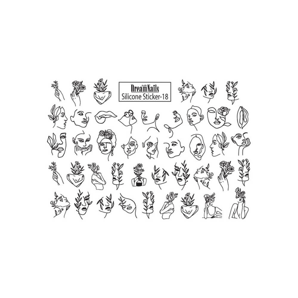 Наклейки для ногтей Silicone Sticker 18