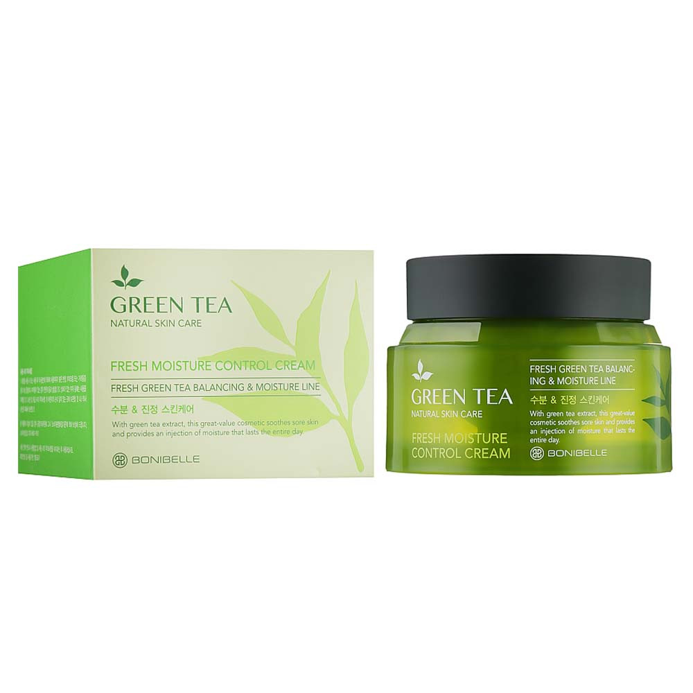 Крем для обличчя Green Tea Fresh Moisture Control Enough Bonibelle, 80 мл  Фото 3 