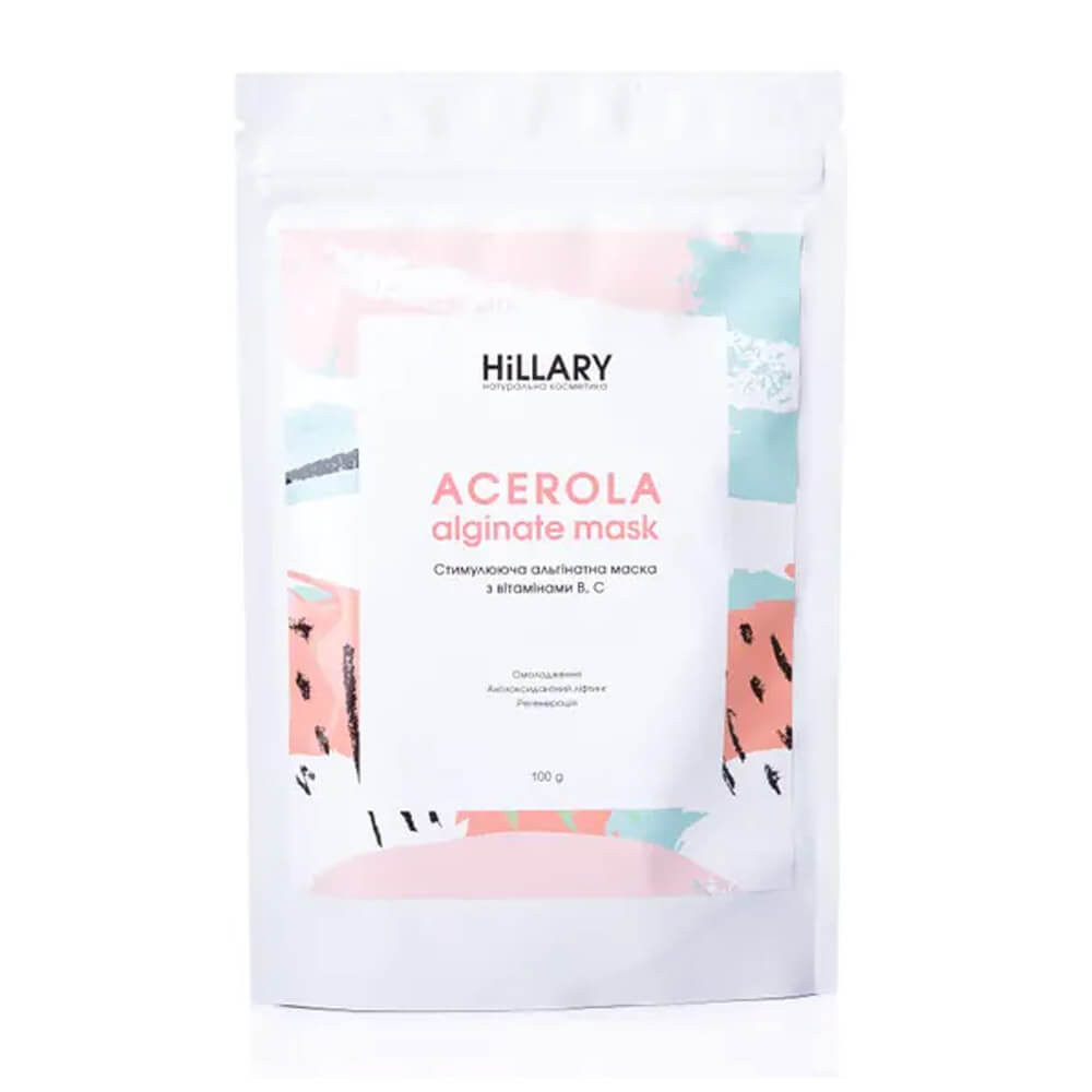 Стимулирующая альгинатная маска с витаминами В C Acerola Hillary, 100 гр