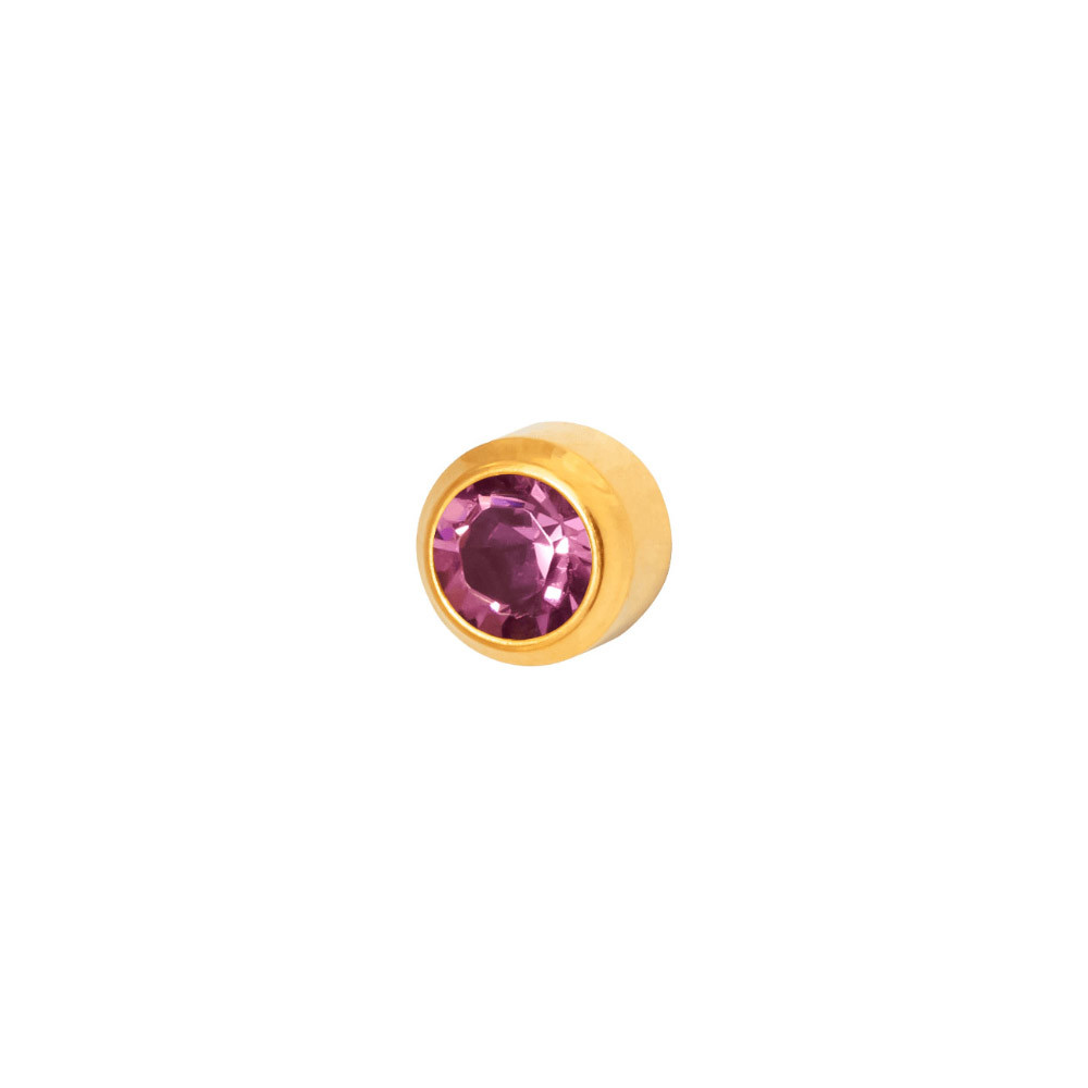 Сережки для вух аметист завальцювання золото R 202 Y Studex, 3 мм