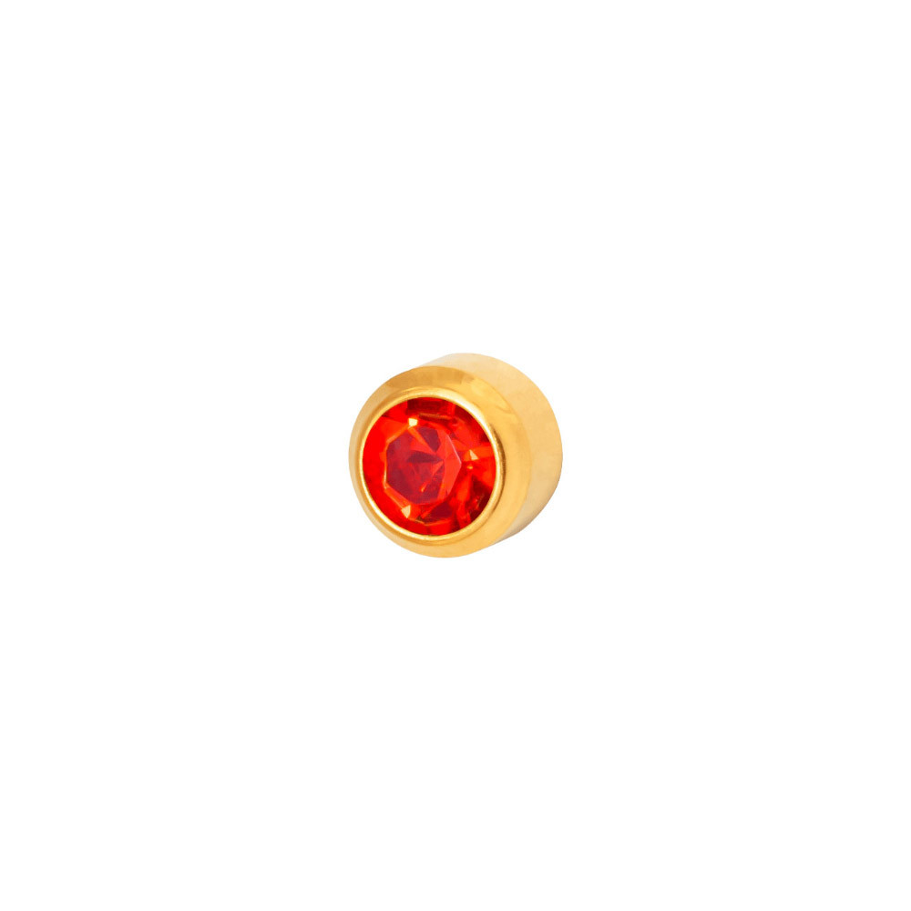 Сережки для вух рубін завальцювання золото R 207 Y Studex, 3 мм 