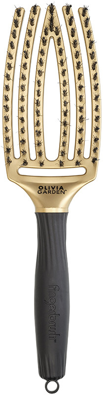 Щетка FingerBrush Care Iconic Boar&Nylon Trinity Gold Olivia Garden
