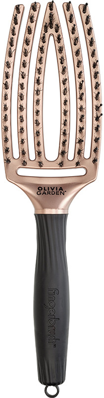 Щетка FingerBrush Care Iconic Boar&Nylon Trinity Bronze Olivia Garden