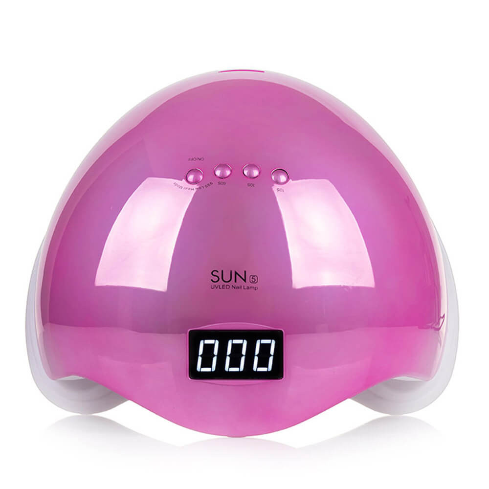 LED/UV Лампа SUN-5 гибридная (с дисплеем) зеркально-розовая 48 Вт на beauty-prof.com Фото 2 LED/UV Лампа SUN-5 гибридная (с дисплеем) зеркально-розовая 48 Вт Фото 2
