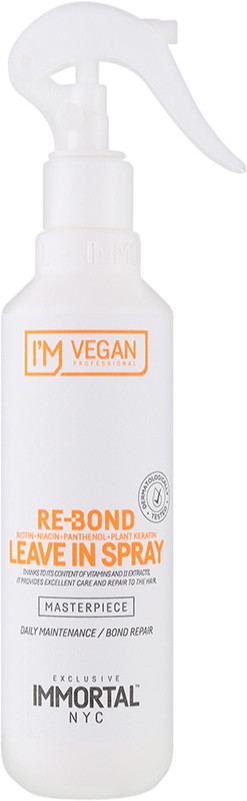 Незмивний спрей для відновлення пошкодженого волосся RE-BOND I'M Vegan Immortal, 250 мл