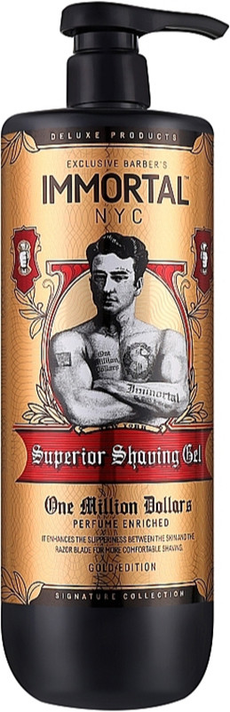 Гель для бритья SUPERIOR SHAVING GEL ONE MILLION Immortal, 1000 мл