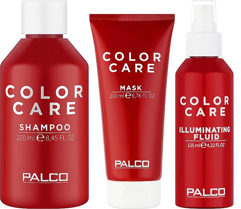 Набор шампунь 250 мл, маска 200 мл и флюид 125 мл для окрашенных волос Color Care PALСO 