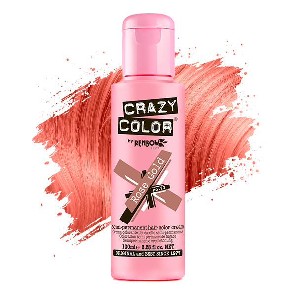 Тинт-краска для волос №73 розовое золото Crazy Color, 100 мл