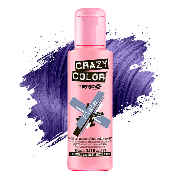 Тинт-краска для волос №74 слейт серо-голубой Crazy Color, 100 мл