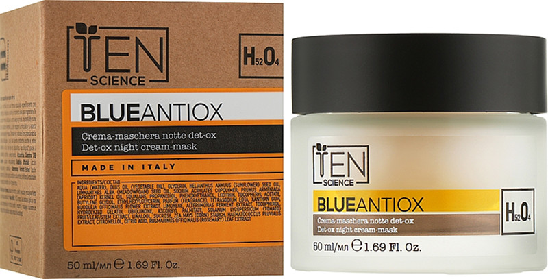 Крем антиоксидантный увлажняющий ночной Blue Antiox Night Cream Ten Science, 50 мл  Фото 2 