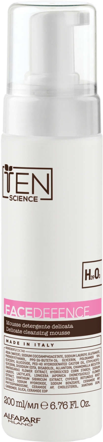 Мусс деликатный для очищения чувствительной кожи Face Defence Delicate Сleansing Mousse Ten Science, 200 мл