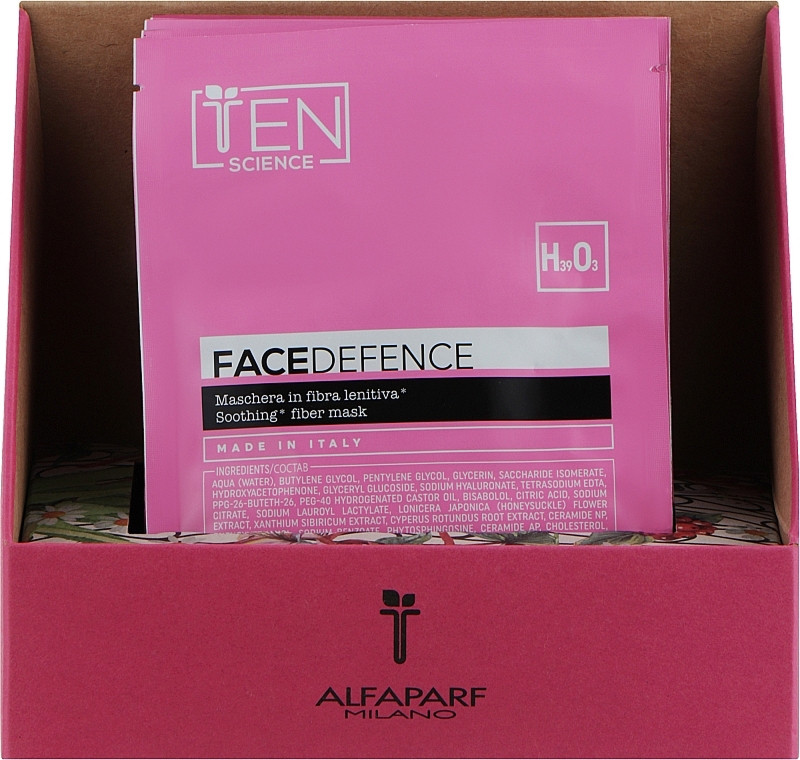 Маска инновационная волокнистая для чувствительной кожи Face Defence Biodegradable Fiber Mask Ten Science, 12 шт  Фото 2 