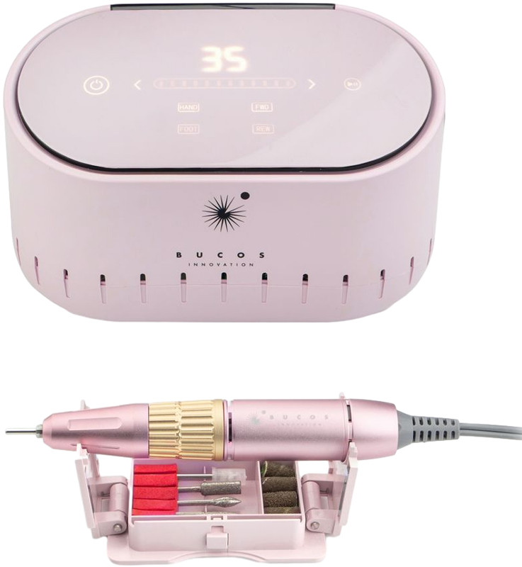 Фрезер для маникюра Bucos X3 Pro Light Pink на 65 Ватт и 35000 об. 