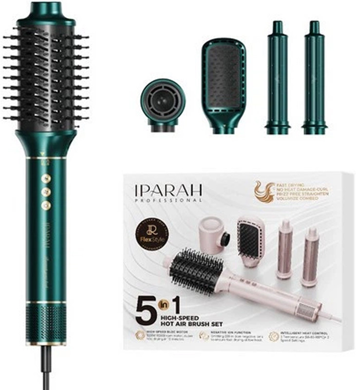 Фен-стайлер для волосся 5 в 1 (5 насадок) Green P-505G IPARAH на beauty-prof.com Фото 3 Фен-стайлер для волосся 5 в 1 (5 насадок) Green P-505G IPARAH Фото 3