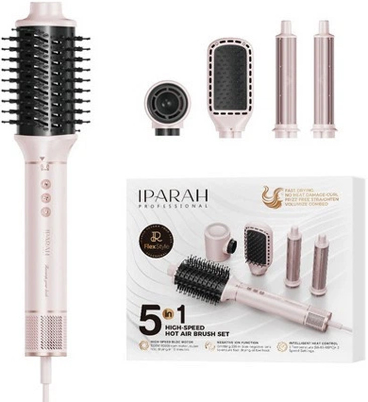 Фен-стайлер для волосся 5 в 1 (5 насадок) Pink P-505P IPARAH на beauty-prof.com Фото 3 Фен-стайлер для волосся 5 в 1 (5 насадок) Pink P-505P IPARAH Фото 3