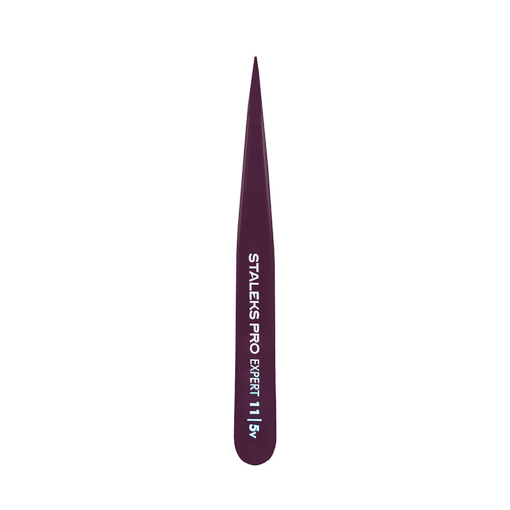 Пінцет для брів фіолетовий Expert 11 Type 5v (точковий) Staleks на beauty-prof.com Пінцет для брів фіолетовий Expert 11 Type 5v (точковий) Staleks