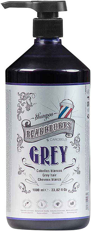 Шампунь відтінковий для білого та сивого волосся Grey Beardburys, 1000 мл
