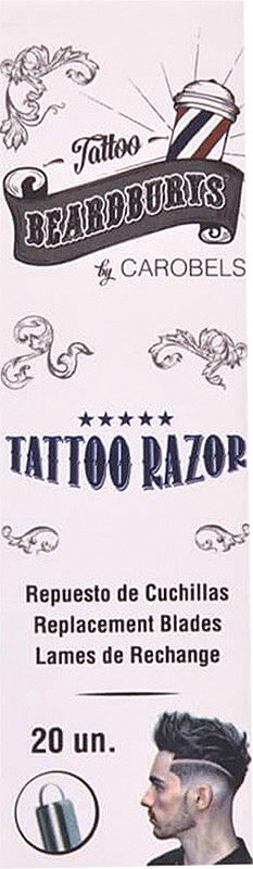 Лезвия для бритвы-ручки для узоров Tattoo Razor Pen Beardburys, 20 шт 