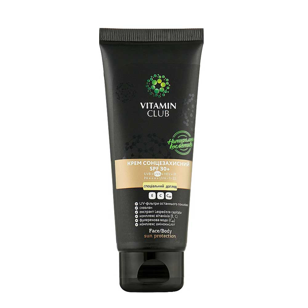 Крем сонцезахисний SPF 30 Vitamin Club, 75 мл