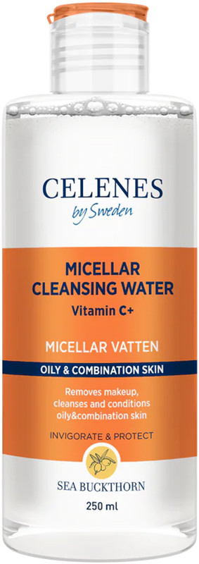 Мицеллярная вода с облепихой для жирной и комбинированной кожи Celenes, 250 мл