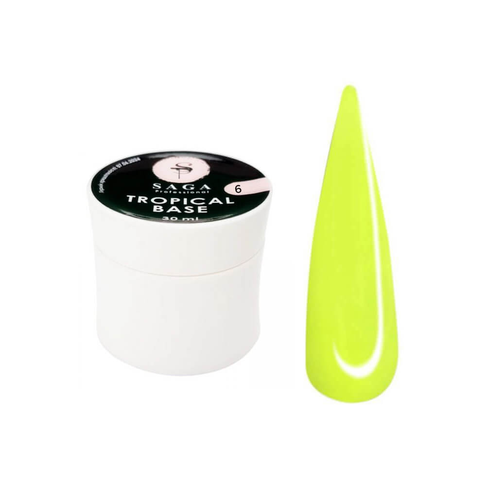 База цветная Base tropical №6 Saga Professional, 30 мл