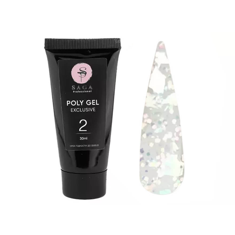 Полигель Poly Gel Exclusive №2 Saga Professional, 30 мл