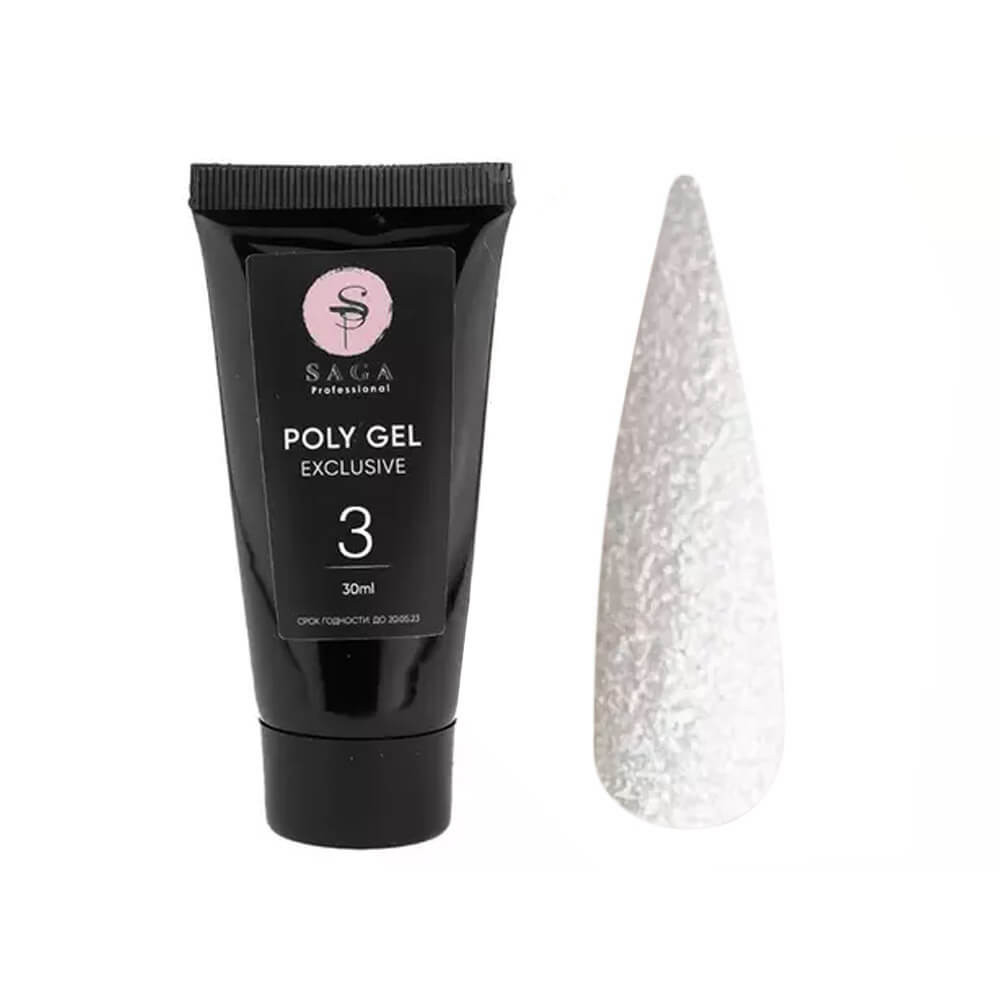 Полигель Poly Gel Exclusive №3 Saga Professional, 30 мл