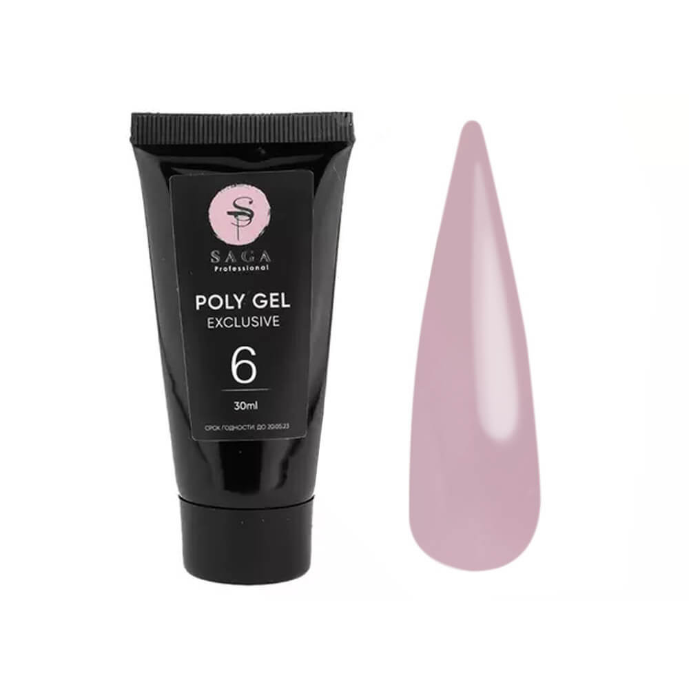 Полігель Poly Gel Exclusive №6 Saga Professional, 30 мл