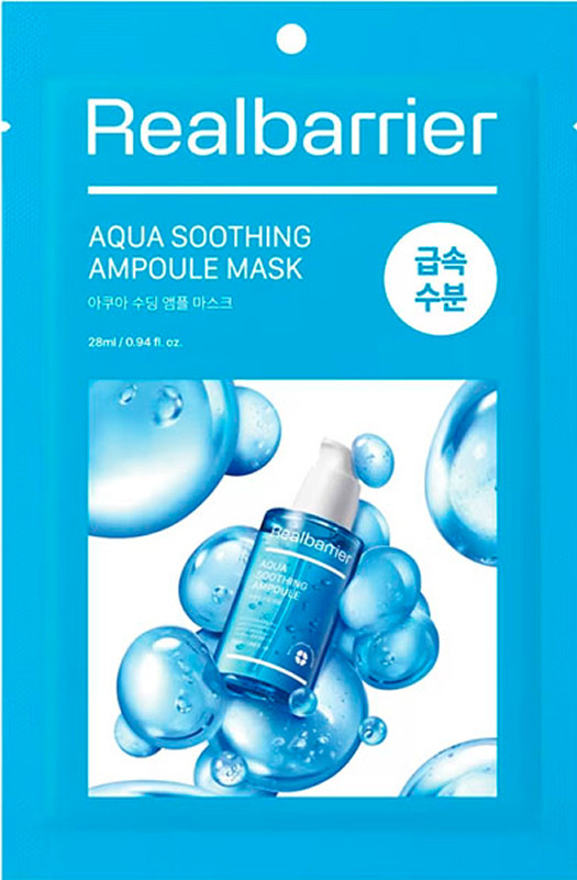 Маска тканевая успокаивающая Aqua Soothing Ampoule Mask Real Barrier, 28 мл 