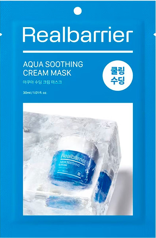 Маска тканинна заспокійлива Aqua Soothing Cream Mask Real Barrier, 30 мл на beauty-prof.com Маска тканинна заспокійлива Aqua Soothing Cream Mask Real Barrier, 30 мл