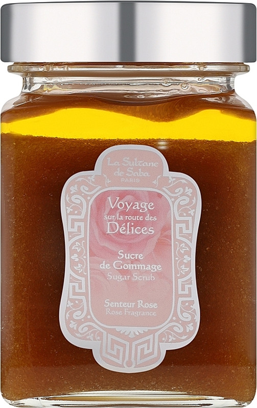 Скраб цукровий для тіла Троянда Sugar Scrub Rose La Sultan De Saba, 300 мл