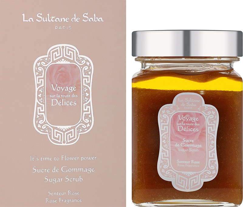 Скраб цукровий для тіла Троянда Sugar Scrub Rose La Sultan De Saba, 300 мл  Фото 2 