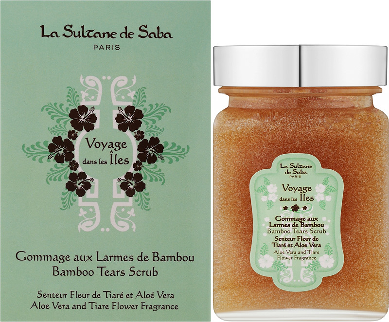 Скраб для тіла Bamboo Tears Scrub Tiare Flowers and Aloe Vera La Sultan De Saba, 300 мл  Фото 2 
